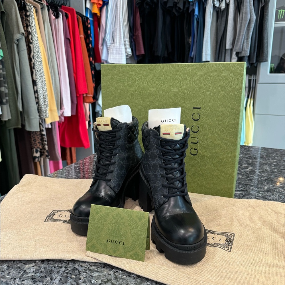 Gucci GG Ankle Boot 'Black GG Supreme'